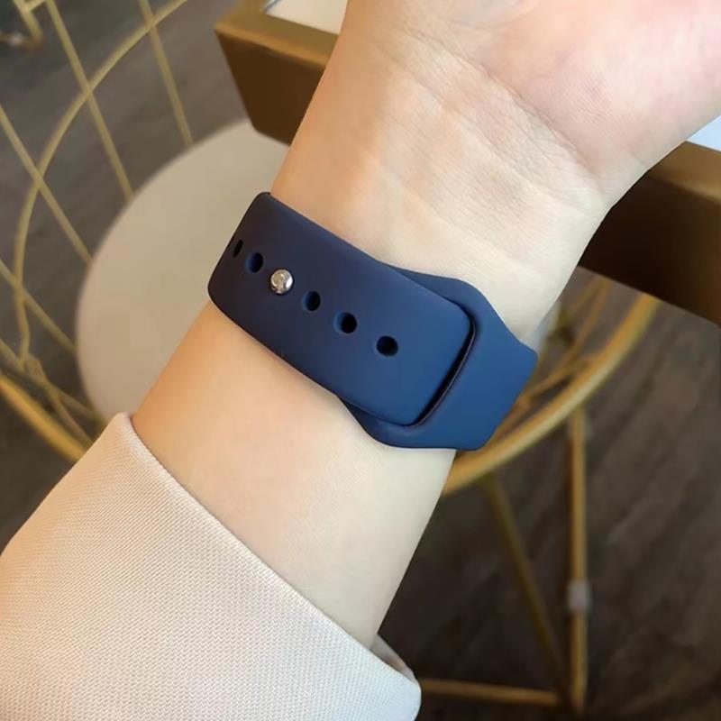 Strap For Apple Watch bands 44mm 45mm 40mm 41mm 42mm 46mm Sport Silicone correa smartwatch Bracelet iWatch Series 10 9 8 11 SE 3