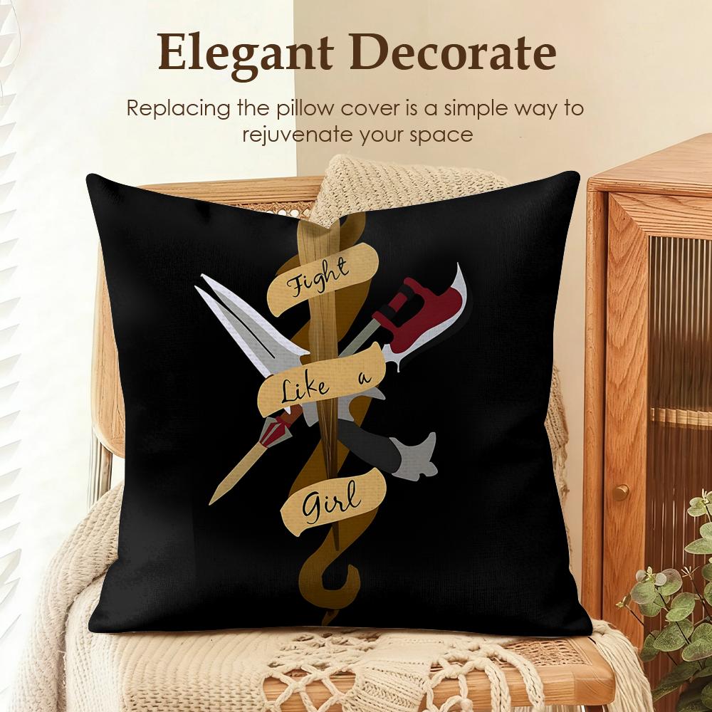 TV BBuffy the Vampire Slayer Cushion Cover Natural Linen Organic Fabric DoubleSided Printing Sofa Home Decor Gift Pillow Case