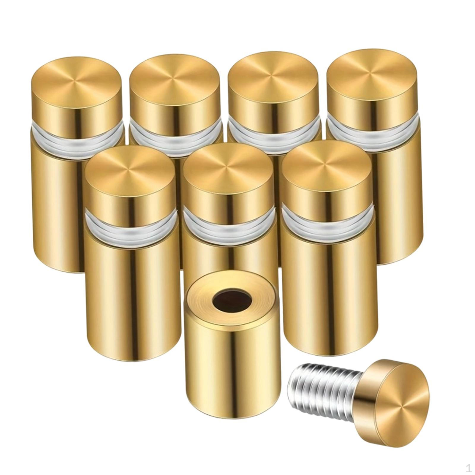 

8x Sign Standoff Screws Advertising Fixing Hardware Stainless Steel Wall Mounts for
