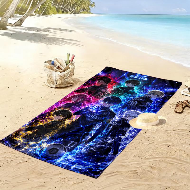 Bluelock Print Beach Towel, Large Soft Quick Dry Towel for Beach Camping Swimming