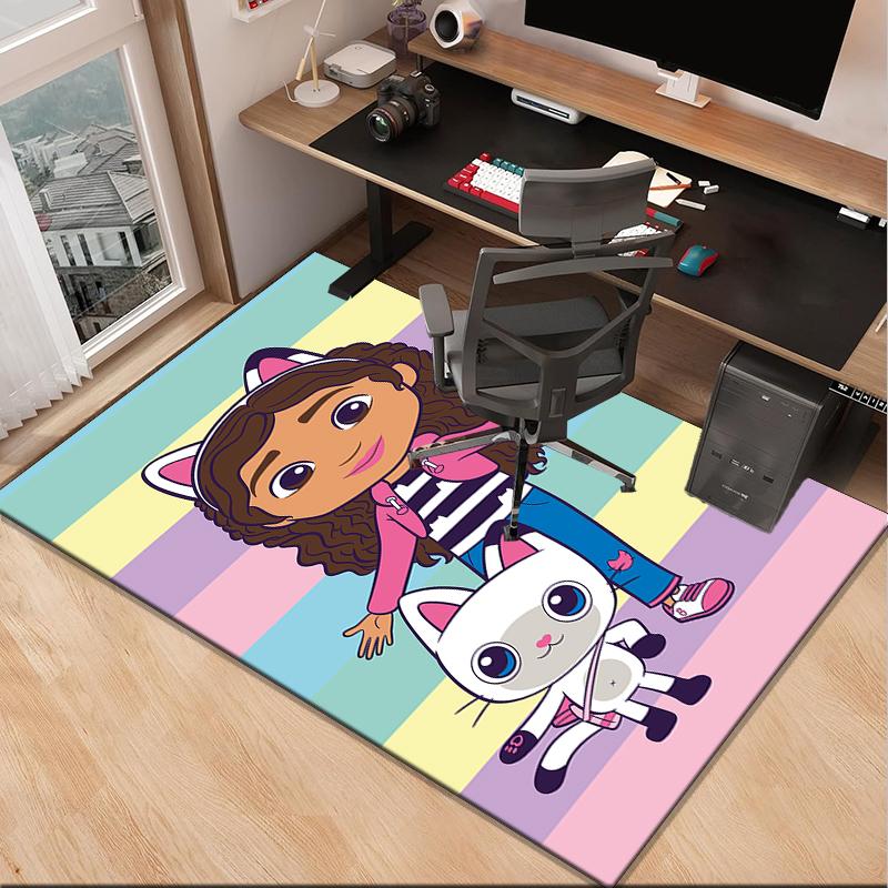 Colorful Friends Dollhouse Office Rug Chair Mat, Game Carpet, Suitable for Front Door, Bedroom, Living Room, Desk, Holiday Gift