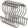 12pcs, Rustproof Stainless Steel S Shape Shower Curtain Hooks Rings, For Bathroom Shower Rod Curtains, Bathroom Accessories