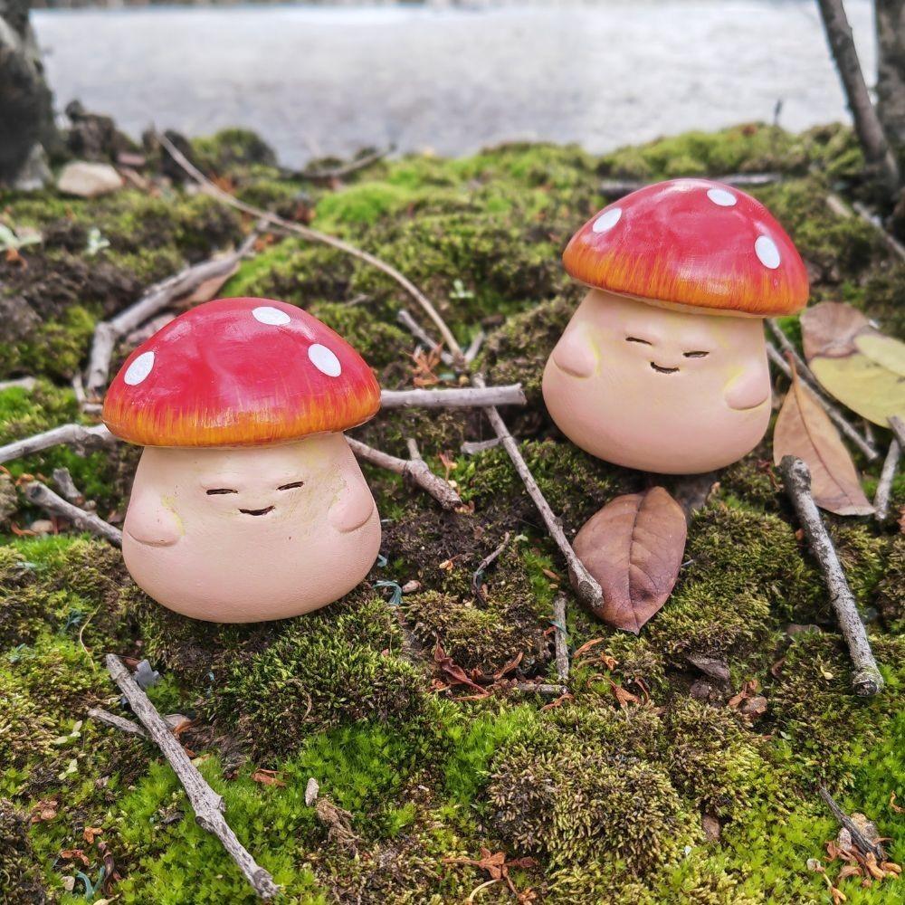 Mushroom Cute Whimsical Artful Resin Decoration For Captivating Garden Decor Table