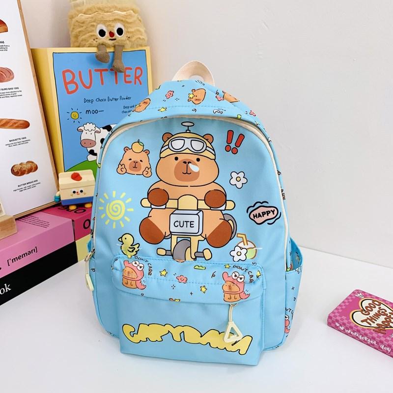

Школьный рюкзак капибара школьный рюкзак для мальчиков и девочек милый мультяшный трендовый рюкзак повседневный школьный рюкзак светло-синий