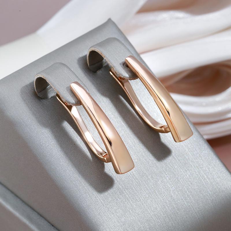 Kinel Roségoldfarbene V-förmige Ohrringe für Damen, Vintage-Hochzeitsschmuck