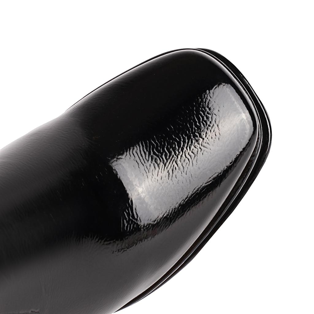 Damskor med hög klack, sexig europeisk och amerikansk stil vattentät plattform, tunn klack knähöga stövlar i stora storlekar.