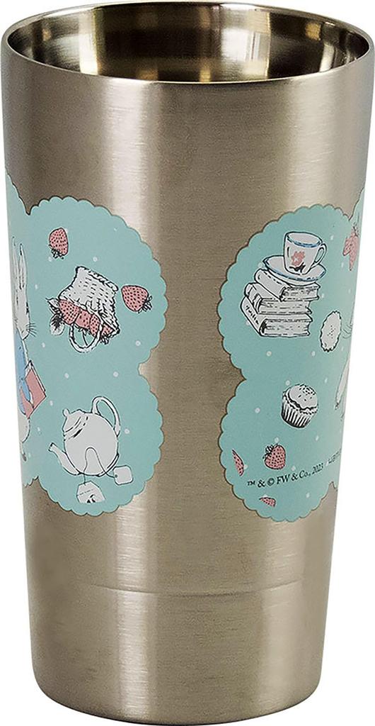 Peter Rabbit Double-Sided Stainless Steel Tumbler, Approx. 350ml, Little Book of Peter, Made In Japan, PR621-855