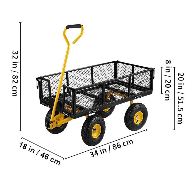 Garden Carts Folding Practical Tool With Heavy-duty Garden Cart Travel Cart
