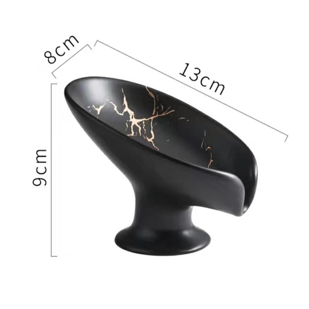 Leaf Shape Soap Dish Creative Soap Holder Drain Tray Sponge Storage Box for Bathroom Kitchen Sink Countertop Modern Home Decor