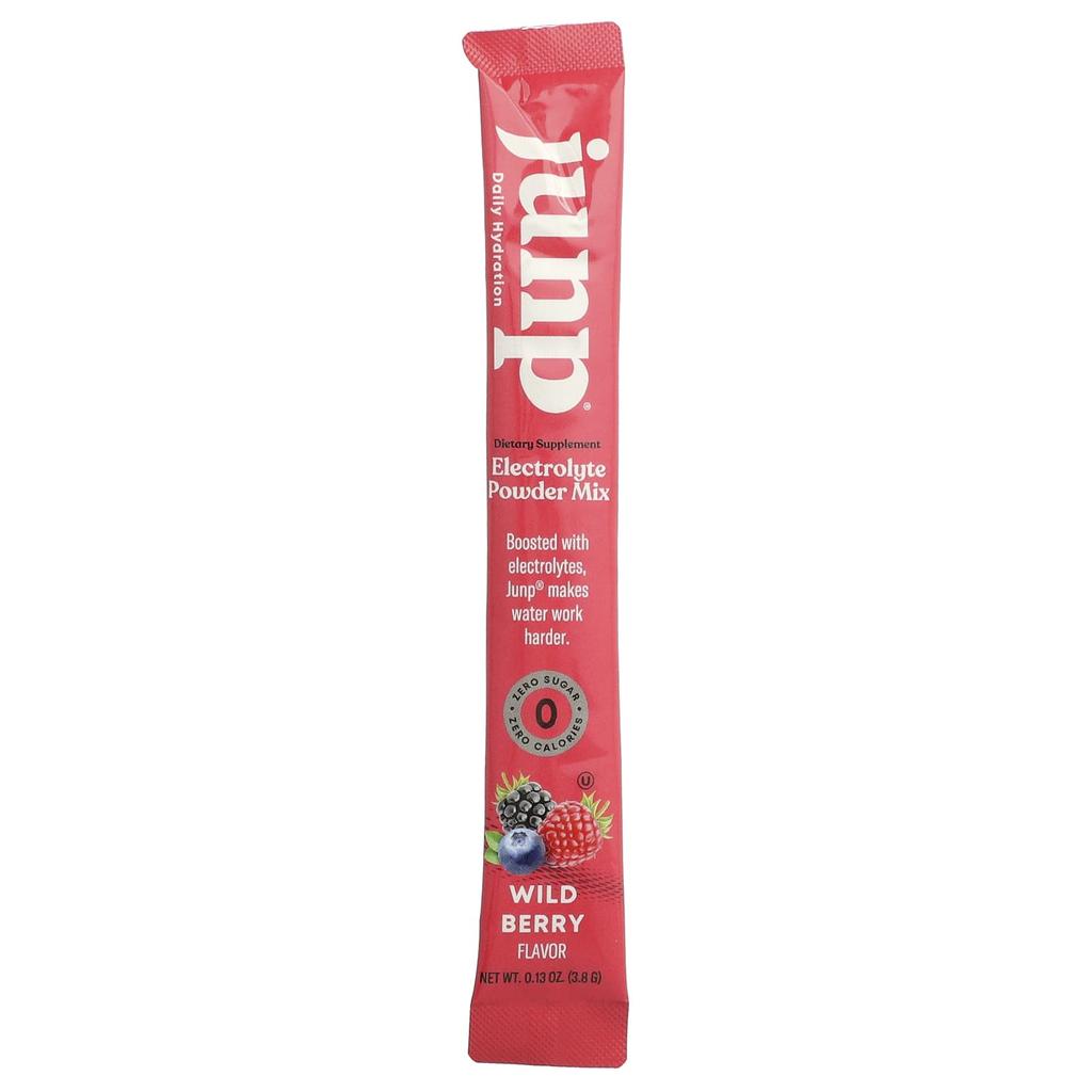 JUNP Hydration, Electrolyte Powder Mix, Wild Berry, 5 Stick Packs, 3.8g (0.13oz) Each