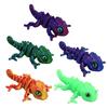 3D Printed Chameleon Figurine Movable Joints Mini Lizard Figure Articulated Animal Model Toy Home Office Bookshelf Desktop Decoration Ornament