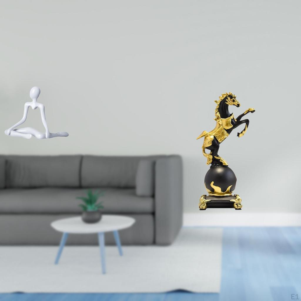 Creative Abstract Thinker Horse Statue Decorative Figurine Unique Modern Sculpture Tabletop Ornament