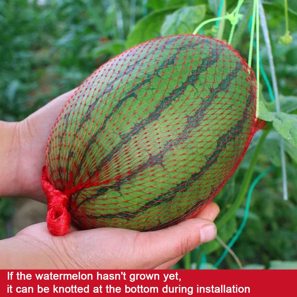 20pcs Hanging Watermelon Grow Net Bags Reusable Cantaloupes Mesh Net Garden Cucumbers Growing Storage Mesh Net Vegetable Bags