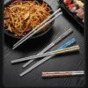 316 Stainless Steel Chopsticks, Household Restaurant, Non-Slip Extension, High Temperature and Mildew Resistant