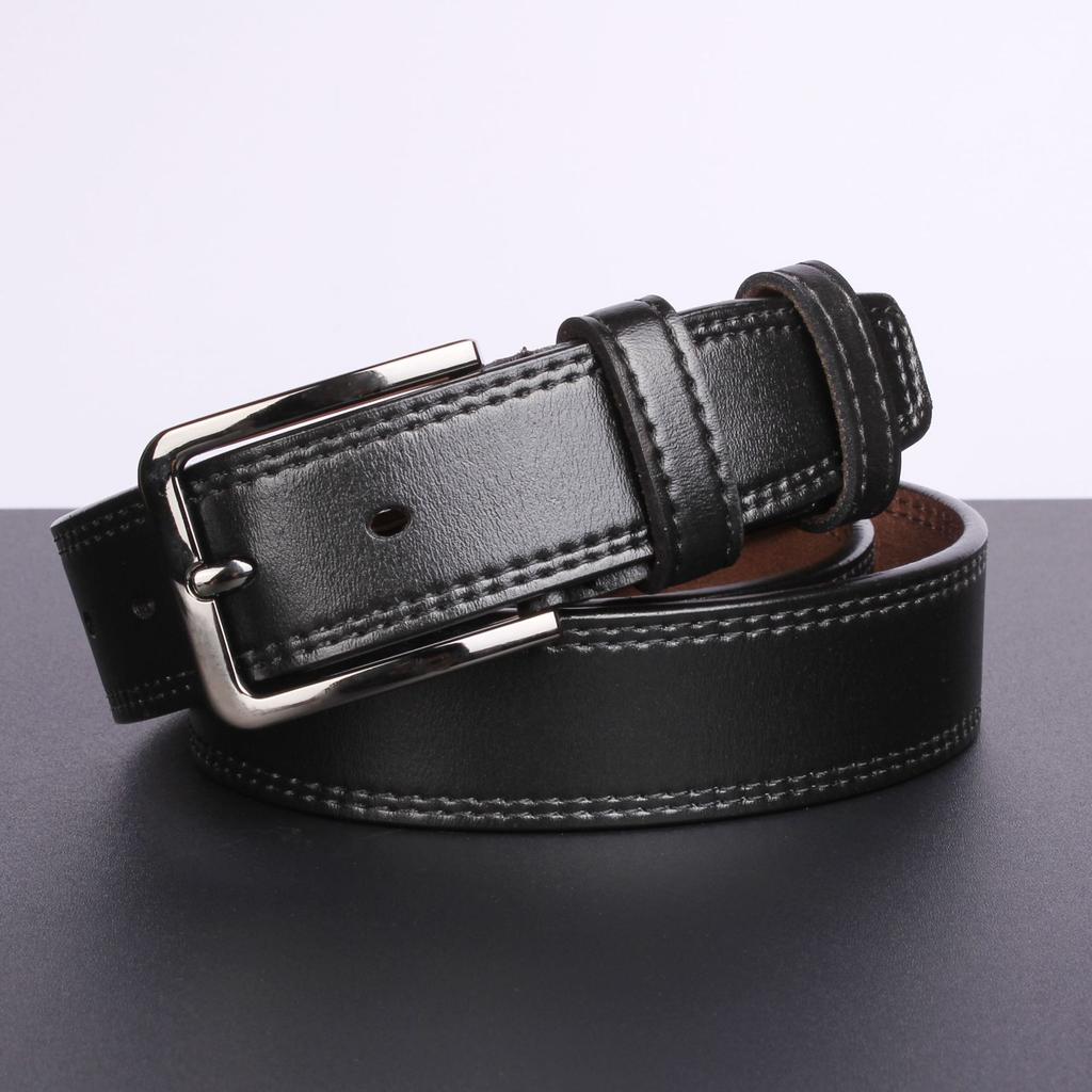 Retro Belt Men's High-end Leather Needle Buckle Jeans with Single-layer Pure Cowhide Tactical Belt Men's Style