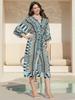 Viskose-Print Urlaubskimono-Cardigan: Long Beach Cover-Up mit Sonnenschutz