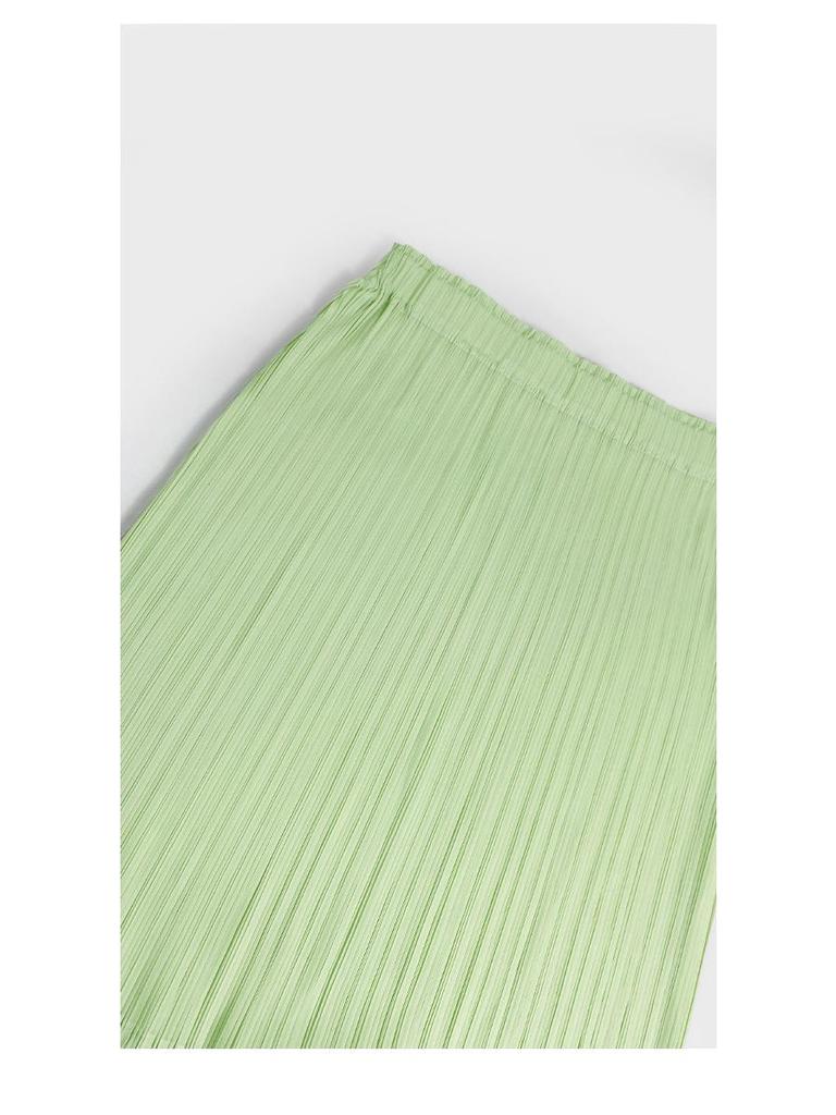 2025 Summer Pleated Tassel A-line Midi Skirt – High Waist Commute Design for Women