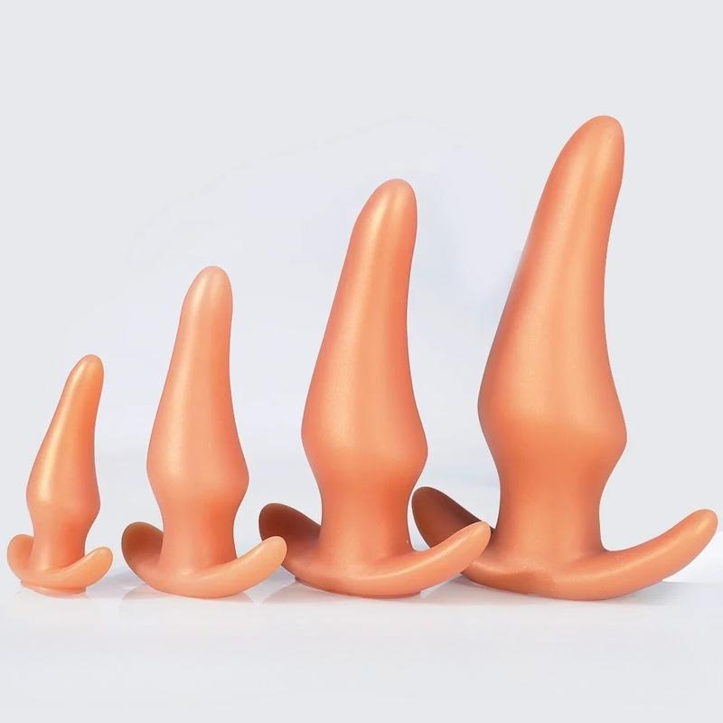 Wearable Anti Drop Soft Anal Plugs Prostate Massage Liquid Silicone Huge Butt Plug Anal Training Comfortable To Wear Butt Plug