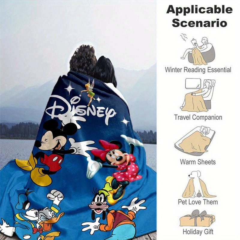 Coperta Cartoon di Topolino e Minnie, Coperta Calda Carina in Peluche Corto, per Soggiorno, Coperta Morbida Calda per Letto, Idea Regalo Unica.