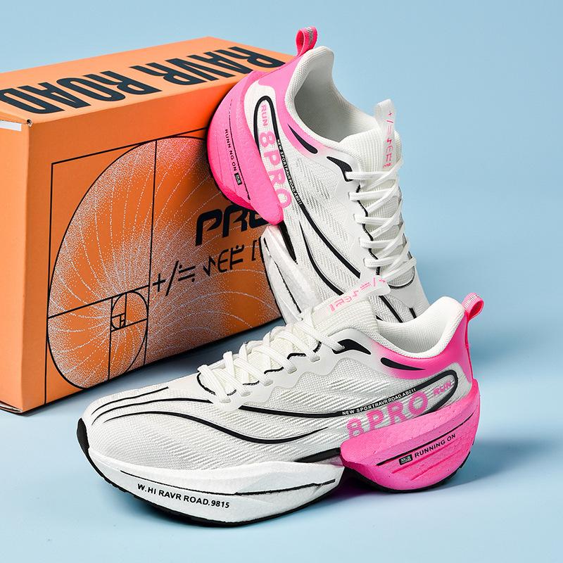 2025 New Marathon Racing Lightweight Running Shoes Popcorn Carbon Board Student Track and Field Sports Shoes