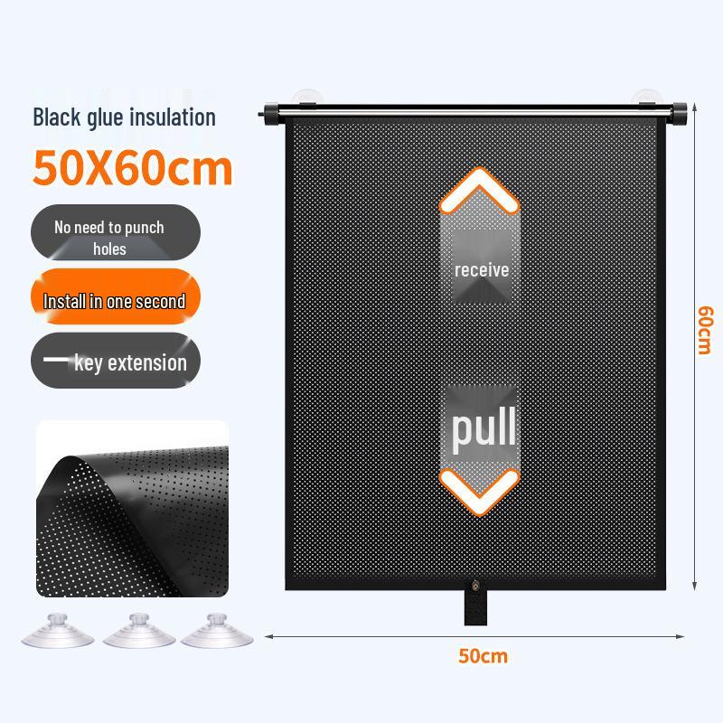 Retractable Car Window Roller Sunshade Visor