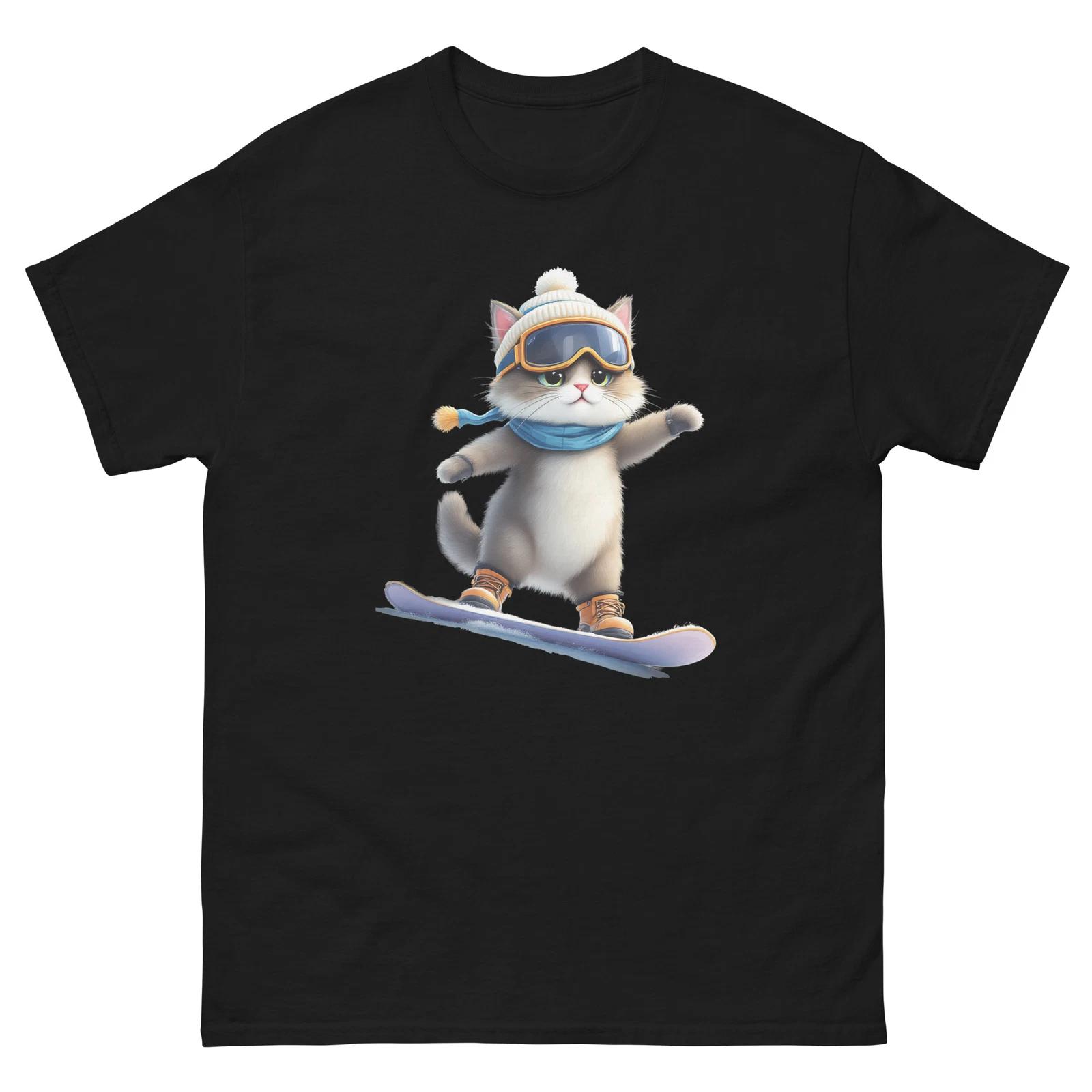 Ragdoll Cat Snowboarding Fun Snowboarder T-Shirt L