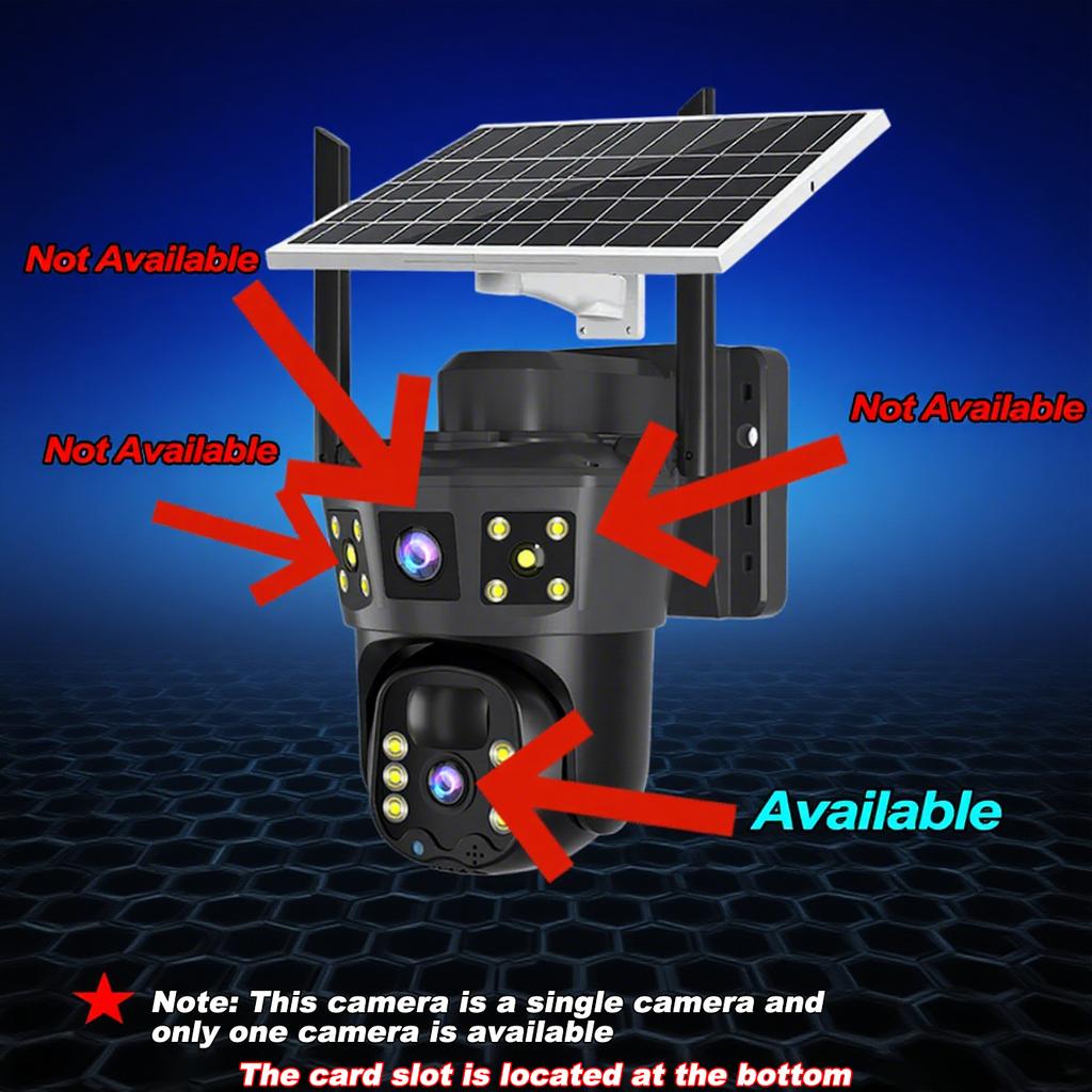 HD 4MP Wireless Solar Camera Outdoor 4G PTZ IP Camera Built-in Battery Video Surveillance Camera Long Time Standby V360pro