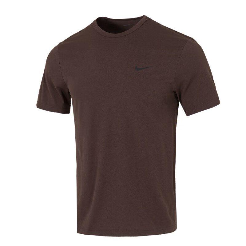 Nike Dri Fit T Shirts Men's Umber Crew Neck Moderate DV9840-237