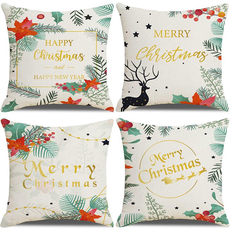 Christmas Pillowcase Combination Multi-patterned Cushion Party Festive Sofa Living Room Pillowcase Pillowcase