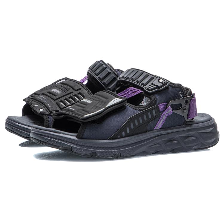 Li Ning Beach Sandals Men's Black Gray AGUR013-1