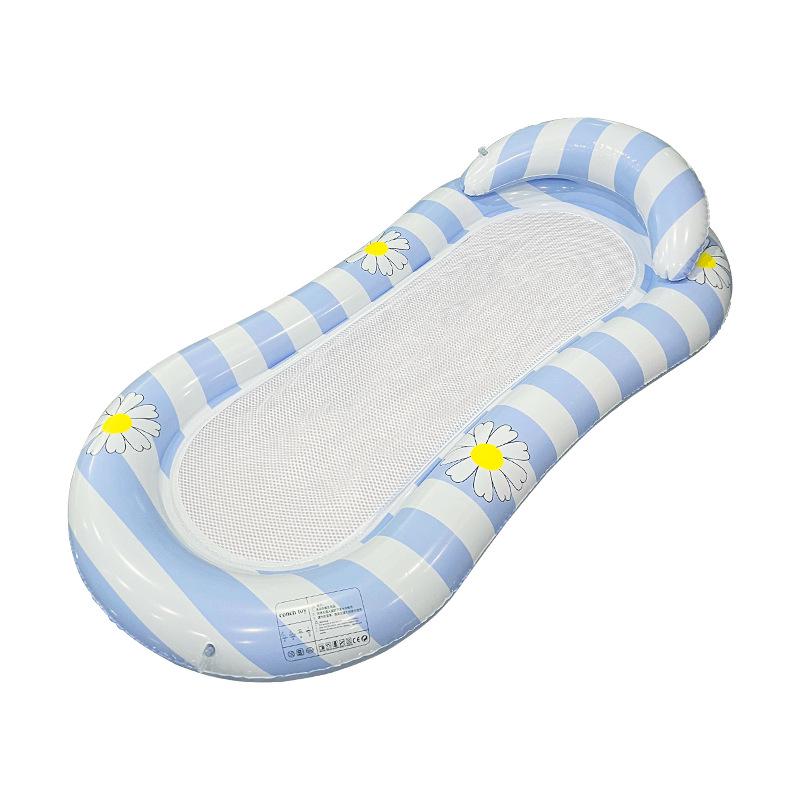 Inflatable Summer PVC Floating Bed with Sunshade and Backrest