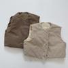 Korean-Style Kids' Autumn Cardigan: Trendy, Skin-Tone, Single-Breasted, Cotton Liner Vest, Hoodless Design