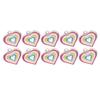10Pcs Peach Heart Shape Pendants Alloy DIY Craft Pendant Necklace Earrings Accessories