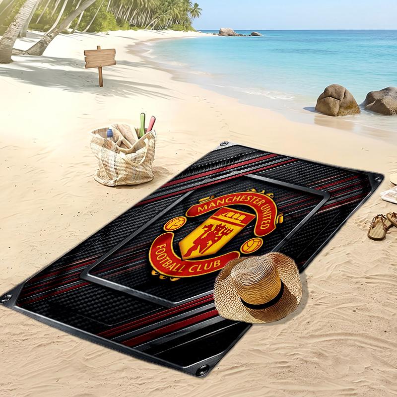 Manchester United Printed Beach Towel Quick Dry Soft TowelPortable Large Rectangular Beach Blanket for Travel Swimming Pool