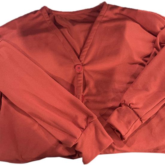 Damen Pullovermantel mit V-Ausschnitt, langen Ärmeln, einreihig, Strickpullover, einfarbig, lockere Passform, Strickjacke