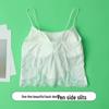 Silk Satin Mulberry Strap Top with Padded Bustier Bandeau Bra and Lace for Women