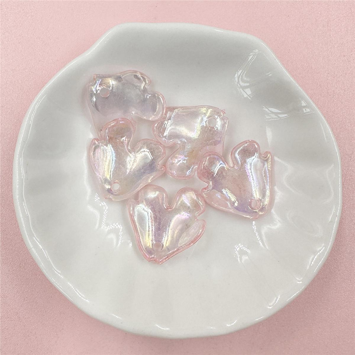 

Ювелирные изделия ручной работы, милый браслет «сделай сам», ожерелье, разноцветные лепестки пиона, форма 19*18,5 мм, изготовление своими руками, 5 шт., свободные бусины розовый