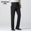 Romon Men's Spring Wool Blend Stretch Straight Leg Pants