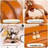 Influencer Leather Makeup Bag: High-Value Portable, Waterproof, Large Capacity for Lipstick & Brushes