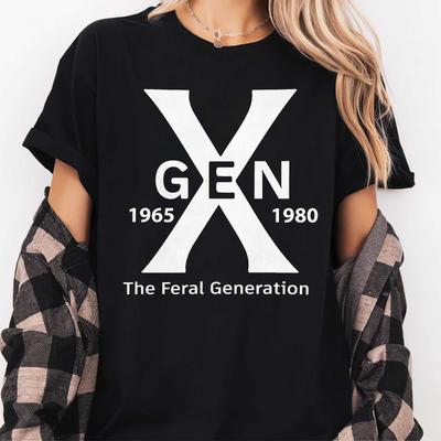 Lustiges Gen X Generation Grafik-T-Shirt, Retro 70er 80er Nostalgie-T-Shirt