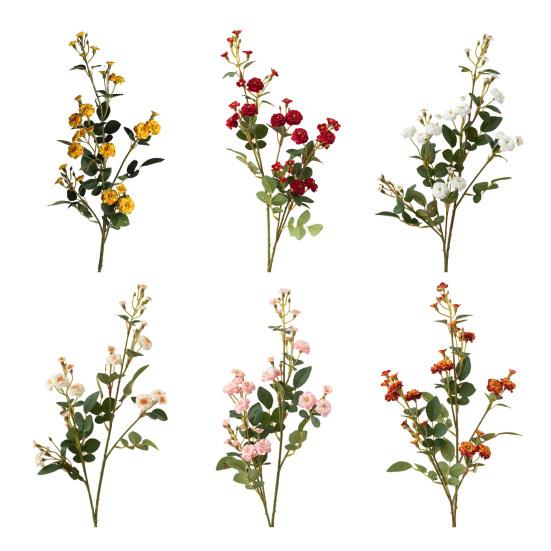 Artificial Flowers Fake Silk Ani Little Rose Realistic Fake Flowers Indoor Outdoor Decoration Wedding Garden Event Photography Prop