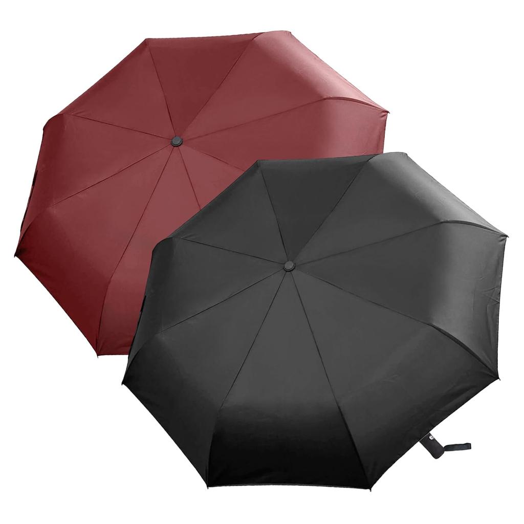 12 Bone Black Glue Fully Automatic Umbrella - Thick Durable Keel Three-Fold UV Resistant Folding Design for Protection And Style