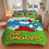 Smurf Village Adventure Print 3Pcs Bedding Setduvet Cover With 2 Bedropillowcase Home Birthday Gift