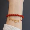 New Chinese Nanhong Agate Beaded Bracelet Fashion Women Daily Jewelry Lucky Gift