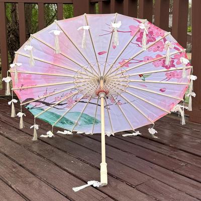 Chinese Umbrella Classical Craft Dance for Village Scenery Photography