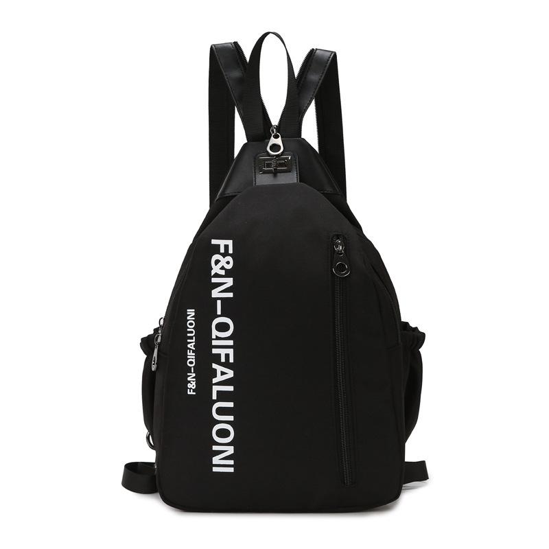 Backpack, Women's Single-shoulder Bag, Solid-color Printed Chest Bag, Waist Bag