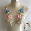 Computer Embroidery Three-Dimensional Flower Embroidery Lace Collar Imitation Pearl Diy Flower Women'S Accessories