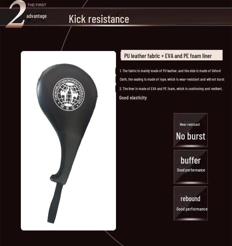 Taekwondo PU Handheld Target - Children's & Adult Kicking Pad for Fitness Training