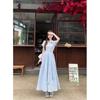Summer New Kumik Style POLO Collar Strap Short-sleeved Dress Women's Niche Design Sense Thin Dress