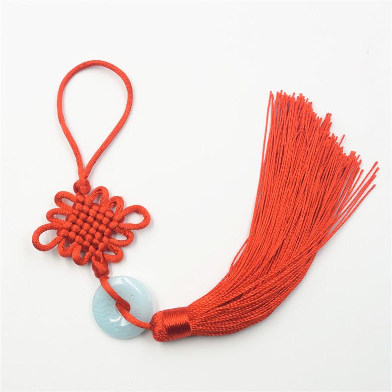 6 Plates Of Small Jade Pieces Chinese Knot, Car Chinese Knot Pendant, Vertical Fringed Ear Pendant